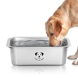 *NWT * Stainless Steel Metal Dog Bowl